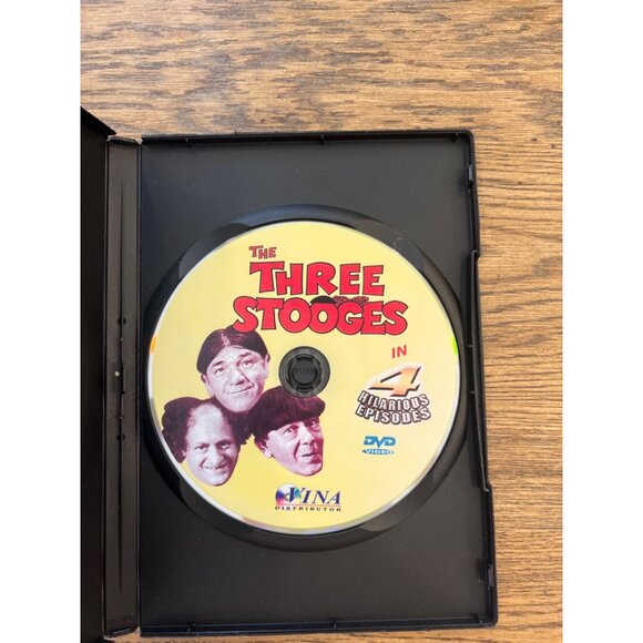 The Three Stooges 4 Episodes DVD Classic Comedy Moe Larry Curly Shemp Pre-Owned - Picture 4 of 4
